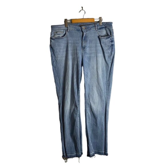 DL1961 Women's Light Wash High Waisted Raw Hem Denim Jeans - Picture 1 of 6